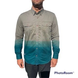 LRG- Large, Denim Men's Button Up Long-Sleeve Shirt 👕